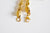 Bracelet torsadé acier doré 14k, bracelet doré,création bijoux,bracelet acier chirurgical,sans nickel,bracelet acier doré,22cm-G1398-Gingerlily Perles