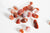 Sable agate rouge naturelle brute roulée,pierre naturelle,lithotherapie,chips agate rouge,Sachet 20 grammes,6-16mm-G399