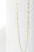 Chaine fine dorée fantaisie 16K,chaine plaquée or 2.5 microns, chaine collier,création bijoux, chaine complète,chaine dorée,1.3 mm,45cm G309