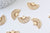 Brass fan pendants golden brass 18K zircon 14mm, an adorable pendant for DIY jewelry creation, the G5980 unit