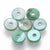 perles coquillage naturel heishi teinté vert 6mm,rondelle coquillage,perle coquillage,création bijoux, lot de 50 G5573