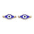 Pendentif connecteur oeil protecteur rocaille MIYUKI TOHO bleu or 15mm,pendentif tissage perle verre pour création bijoux, l'unité G5724