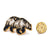 Broche pins ours motif montagne doré émail noir,broche dorée,creation bijoux,décoration veste, 28.5x17.5mm,l'unité G5538-Gingerlily Perles