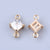 Pendant connector square gold crystal 11x7mm, crystal pendant, gold pendant, colored crystal, jewelry creation, G5891