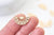 Brass fan pendants golden brass 18K zircon 14mm, an adorable pendant for DIY jewelry creation, the G5980 unit