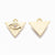 Breloque triangle oeil protecteur zamac doré 18k cristal zircon 9mm,sans nickel,création bijoux chance, pendentif chance,l'unité G6007