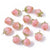 Pendentif résine fleur séchée rose rose 33mm, pendentif fleur de rose et or, création de bijoux originaux, l'unité G5697