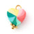 Pendentif breloque polymère coeur multicolore 13mm, des perles colorées et estivales pour créer des bijoux fantaisie DIY, les 10 G5867