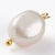 Pendentif perle naturelle Keshi coquillage coque doré 13-16mm,porte bonheur,création bijou perle eau douce naturelle blanche, l'unité G6077