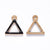 Pendentif triangle zamac doré émail noir 15mm,pendentif doré pour création de bijoux,lot de 5 G6086