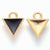 Pendentif triangle plein zamac doré émail noir 10mm,pendentif doré pour création de bijoux,lot de 5 G6106