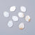 Pendentif goutte ovale nacre blanche 15mm, pendentif nacre naturelle, pendentif création bijoux nacre naturelle, lot de 10 G5902-Gingerlily Perles