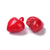Pendentif coeur verre tchèque rouge pendentif verre,verre artisanal,pendentif chance,20-22mm,les 2 G6174
