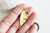 Pendentif feuille laiton,breloque laiton brut, bijou laiton,feuille dorée pour création bijoux,pendentif laiton brut,les 2,46.5mm