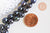 perle naturelle noire ovale 8-10mm, perle percée,perle de culture, création bijoux,perle eau douce, le fil de 15 perles G6285