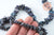 perle keshi naturelle noire 4-13mm, perle chips percée création bijoux,perle eau douce, le fil de 90 perles G6175
