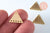 Pendentif laiton doré chandelier triangle 18K 15.5mm, un pendentif doré pour bijoux géométriques,l'unité G6260