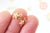Perle étoile zamac doré,fournitures créatives, sans nickel,creation bijoux,perle géométrique,11.5mm,lot de 5 G5593