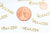 Breloque Cancer laiton doré 18k,sans nickel,création bijoux astrologique ,pendentif horoscope,22.5mm,G6042