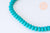 Perle rondelle donut verre opaque turquoise,des perles rondelles verre pour créations de bijoux et bracelet,8x5mm, le fil de 40,3 cm ,G5820