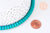 Perle rondelle donut verre opaque turquoise,des perles rondelles verre pour créations de bijoux et bracelet,8x5mm, le fil de 40,3 cm ,G5820