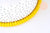 Perle rondelle donut verre opaque jaune,des perles rondelles verre pour créations de bijoux et bracelet,8x5mm, le fil de 80 perles,G5821