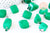 Pendentif jade vert teinté roulée acier platine, pendentif pierre acier inoxydable, bijou pendentif pierre naturelle,15-35mm,l'unité G5535