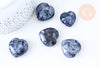 Coeur labradorite naturelle, labradorite naturelle roulée, pierre semi-precieuse, séance lithothérapie, 31mm, l'unité G5615