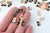 Pendentif chat zamac doré émail noir 12mm,pendentif doré pour création de bijoux,lot de 5 G6094