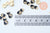 Pendentif chat zamac doré émail noir 12mm,pendentif doré pour création de bijoux,lot de 5 G6094