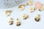 pendentif boussole laiton doré 20k 15.2mm,Pendentif doré pour création de bijoux protection, l'unité G5996
