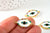 Pendentif connecteur oeil cristal zircon coloré,pendentif en laiton doré porte-bonheur contre mauvais oeil ,l'unité G6395