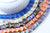 Perle verre carré  irisé facetté 13mm, perles carrée, perles verre,verre bleu, création bijoux,fil de 20 perles G6066