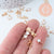 Pendentif mini étoile zamac doré résine blanche 9mm,pendentif doré pour création de bijoux,lot de 5 G6096