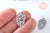 Pendentif organe coeur évidé en acier argenté 20mm, acier inoxydable,pendentif sans nickel, création bijoux, l'unité G6349