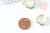 Bague chevalière réglable étoile laiton doré 16K émail coloré 17mm, creation bijoux,bague femme cadeau anniversaire, l'unité G6351-Gingerlily Perles