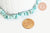 perles chips howlite turquoise,bijou pierre naturelle, perle naturelle, fabrication bijoux pierre naturelle, fil 85 cm,5-8mm,G3013