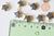 Pendentif étoile agate naturelle grise facettes,pendentif bijoux, pendentif pierre, rubis sur zoisite naturelle, pendentif étoile,17mm G5633