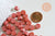 Granulés cire rose corail nacré à cacheter, fourniture création sceaux personnalisés pour sceaux et invitations de mariage,les 100 G6284