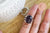 Bague réglable argentée améthyste,bijou argenté pierre naturelle,bague bleue,améthyste naturel,création bijoux,18mm, l'unité G6374-Gingerlily Perles