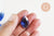 Pendentif goutte cristal facetté bleu roi 22mm,pendentif cristal,  pour création bijoux, l'unité G6364