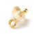 Pendentif perle triangle doré carats cristal beige 8mm,pendentif cristal, pendentif doré cristal, création bijoux, les 10 G6239