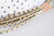 cordon tressé marron jaune fluo fil doré, cordon pour bijoux,cordon multicolore scrapbooking,corde décoration, longueur 1 mètre G6211