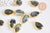 Pendentif goutte labradorite laiton doré 22.5mm,pendentif bijou pierre, labradorite naturelle,l'unité G6323