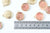Pendentif médaille rond lune étoiles émail rose zamac doré 25mm, pendentif laiton émaillé,sans nickel,l'unité G6373
