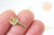 pendentif breloque clef laiton doré 28.5mm, un pendentif d'amour pour création de bijou doré clé en laiton, l'unité G6173