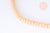 Perle rondelle donut verre opaque orange clair, perles rondelles verre pour créations de bijoux et bracelet,8x5mm, le fil de 80 perles G5818