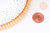 Perle rondelle donut verre opaque orange clair, perles rondelles verre pour créations de bijoux et bracelet,8x5mm, le fil de 80 perles G5818