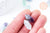 Pointe fluorite naturelle non percée 18mm, pointe double, pierre naturelle polie, création bijoux fluorite lithothérapie, l'unité G5622
