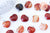Pendentif coeur cornaline naturelle laiton argenté, pendentif pierre cornaline naturelle, bijoux en pierre naturelle, 23mm, l'unité G5583
